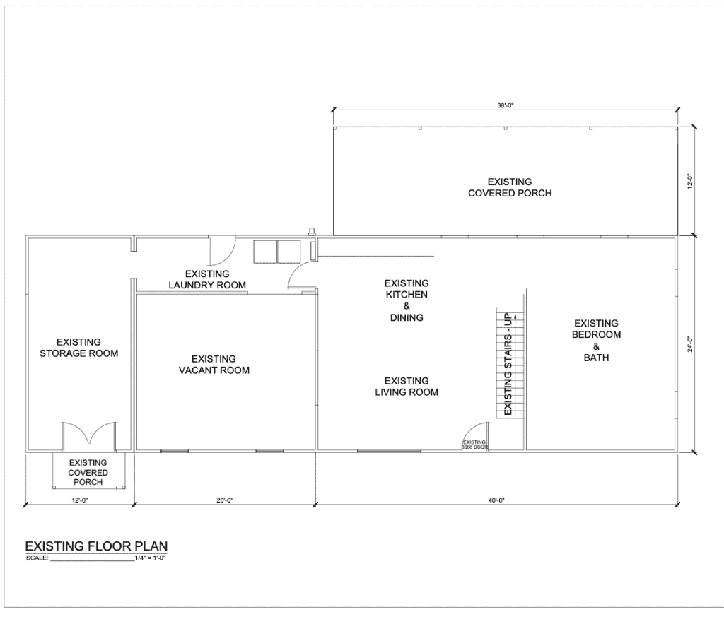 Home Addition Existing Floor Plan Before Renovation