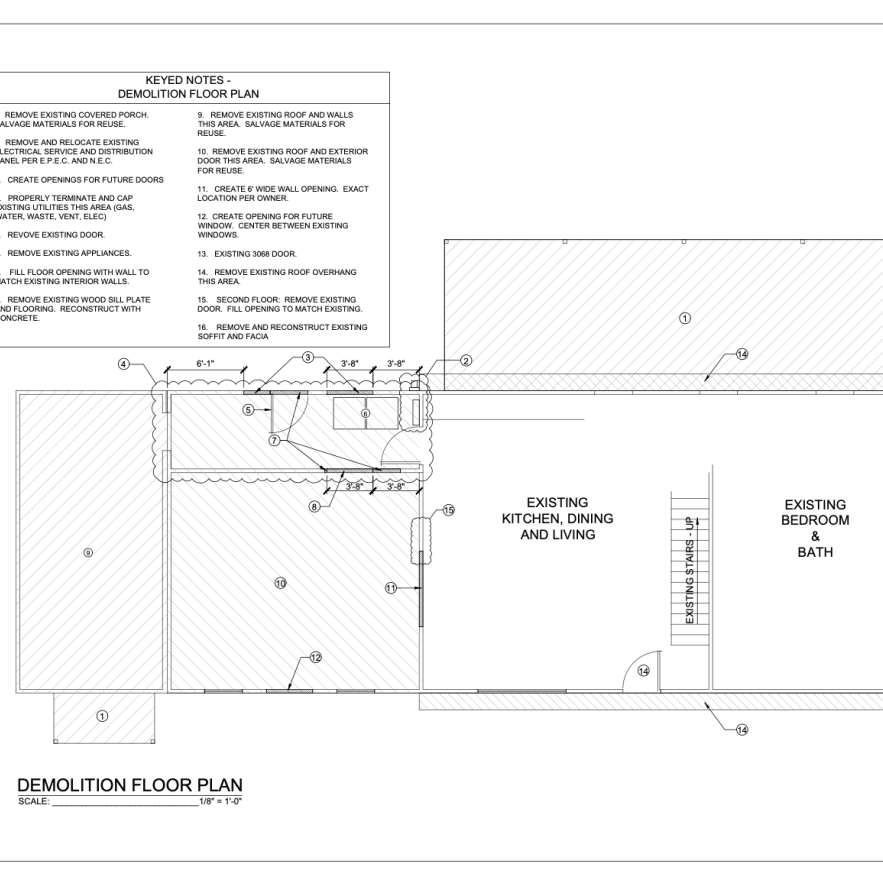 Demolition Plan for Home Addition in Las Cruces