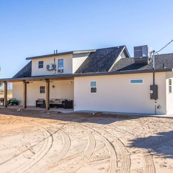 Backyard of Home Addition in Las Cruces