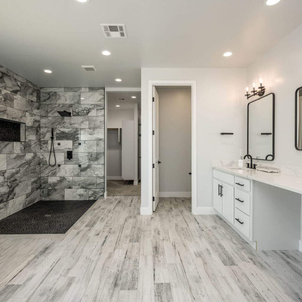 New Home Builder for Open Concept Bathroom